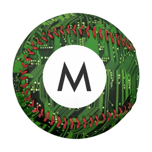 Hintergrund der Monogram-Leiterplatte Baseball (Vorderseite Links)