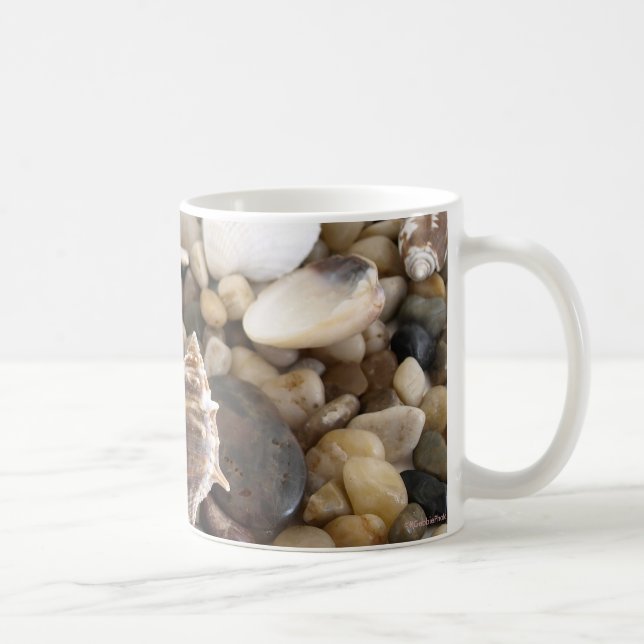 Hintergrund der Muschel im Meer Kaffeetasse (Rechts)