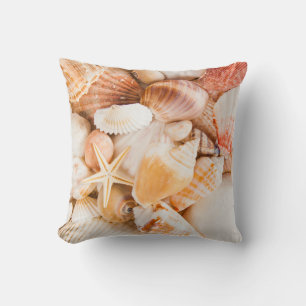 Hintergrund der Muscheln: Meeresthema. Kissen