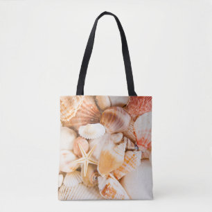 Hintergrund der Muscheln: Meeresthema. Tasche