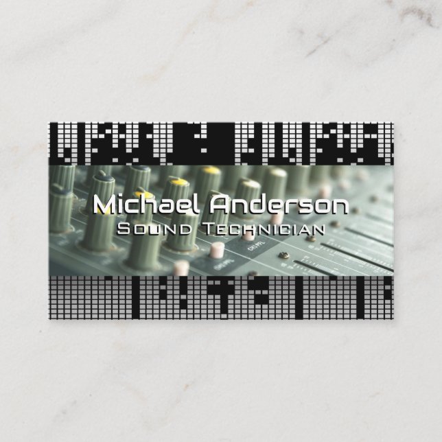 Hintergrund der Pixel-Sound-Bar | Schalldämpfer Visitenkarte (Vorderseite)