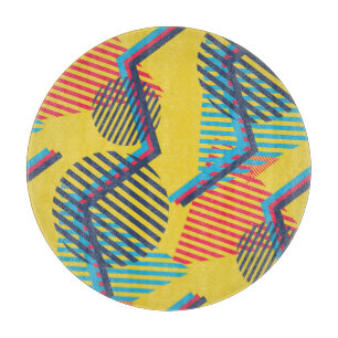 Hintergrund der Pop-Kunst, abstrakte geometrische Schneidebrett