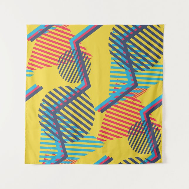 Hintergrund der Pop-Kunst, abstrakte geometrische  Wandteppich (Vorderseite)