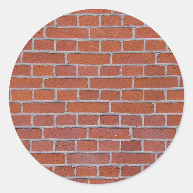 Hintergrund der Red Brick Texture Runder Aufkleber (Vorderseite)