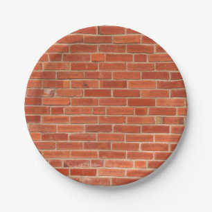 Hintergrund der Red Brick Wall Textur Pappteller
