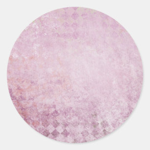 Hintergrund der rosa Diamant-Collage Runder Aufkleber