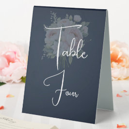 Hintergrund der rosa Peonies Navy Tischaufsteller