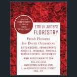 Hintergrund der Rote Rose, Werbung in Florenz Flyer<br><div class="desc">Hintergrund der Rote Rose,  floristrische Werbung Flyer von der Business Card Store.</div>