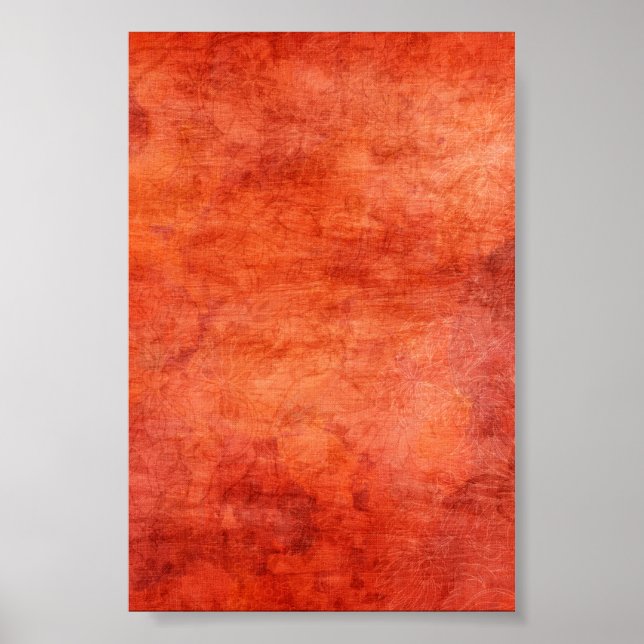 Hintergrund der roten gelben Blume Poster (Vorne)