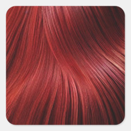 Hintergrund der Roten Haare Quadratischer Aufkleber
