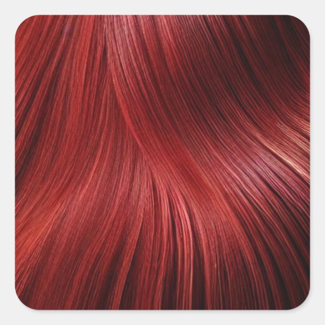 Hintergrund der Roten Haare Quadratischer Aufkleber (Vorderseite)