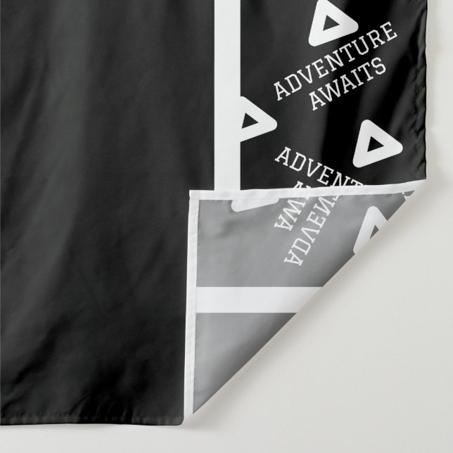 Hintergrund der schwarzen und weißen Absolventen Wandteppich (Detail)