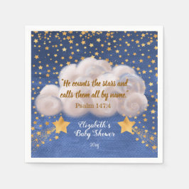 Hintergrund der Shooting Star Twin Baby Dusche Serviette