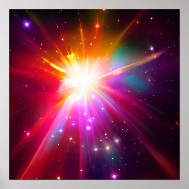 Hintergrund der Sternexplosion Poster (Vorne)