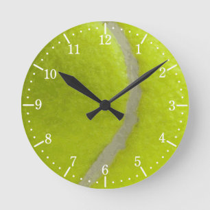 Hintergrund der Tennis Ball Printmuster Runde Wanduhr