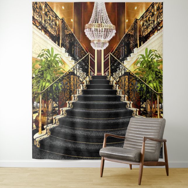 Hintergrund der Treppe Wandteppich (Beispiel)