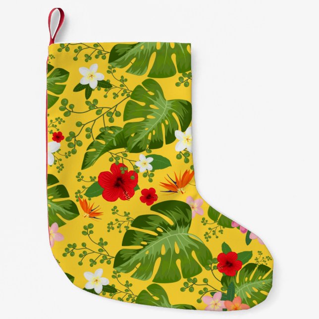Hintergrund der tropischen Blume 9 Kleiner Weihnachtsstrumpf (Vorderseite)