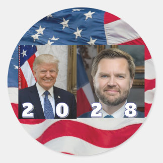 Hintergrund der Trump Vance Autoaufkleber-Flagge 2 Runder Aufkleber