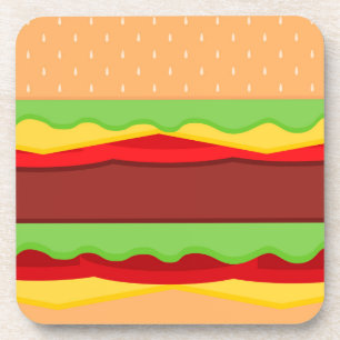 Hintergrund der Vector Burger-Zeit Untersetzer