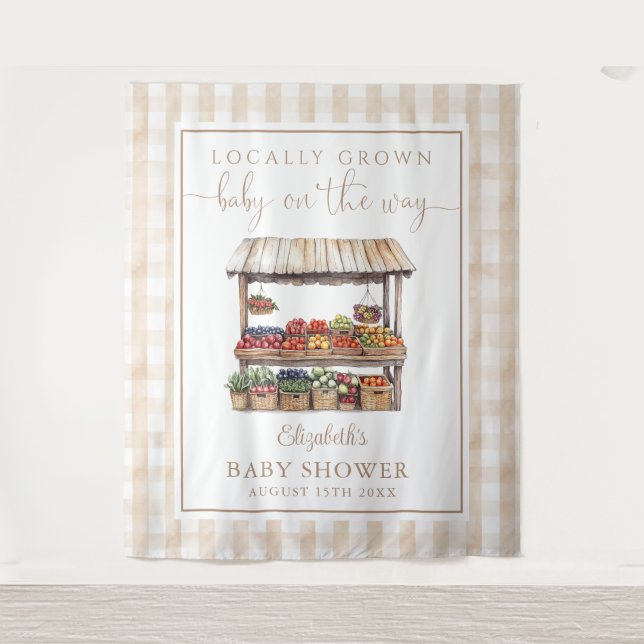 Hintergrund der vor Ort angebauten neutralen Babyd Wandteppich (Vorderseite)