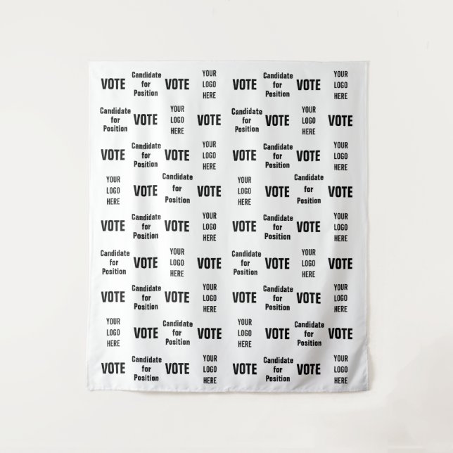 Hintergrund der Wahlkampagne Night Vote Selfie Wandteppich (Vorderseite)