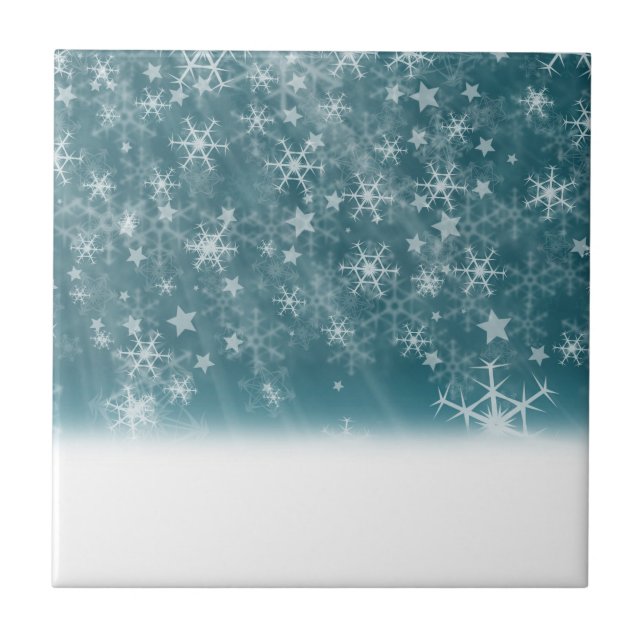 Hintergrund der Winterschneeflocke Fliese (Vorderseite)