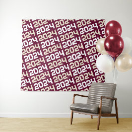 Hintergrund des Abschlusses Burgund und Cream Tan Wandteppich