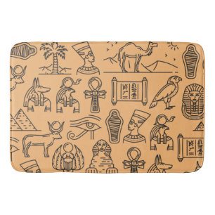 Hintergrund des ägyptischen Hieroglyphischen Symbo Badematte