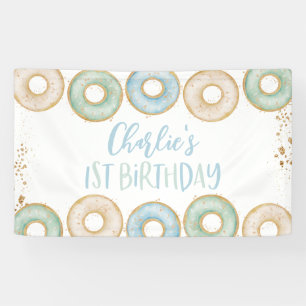 Hintergrund des Banners "Donut 1. Geburtstag" des  Banner