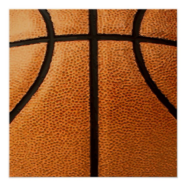 Hintergrund des Basketball-Druckmusters Poster (Vorderseite)