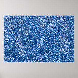Hintergrund des blauen Glitzer Hintergrund gefüllt Poster