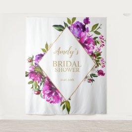 Hintergrund des Brautparty - violette Blumen Wandteppich