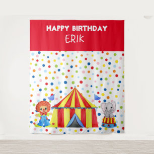 Hintergrund des Circus-Fotos eines KindesTapestry Wandteppich