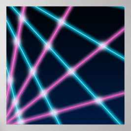 Hintergrund des coolen 80er-Laserbilds Poster