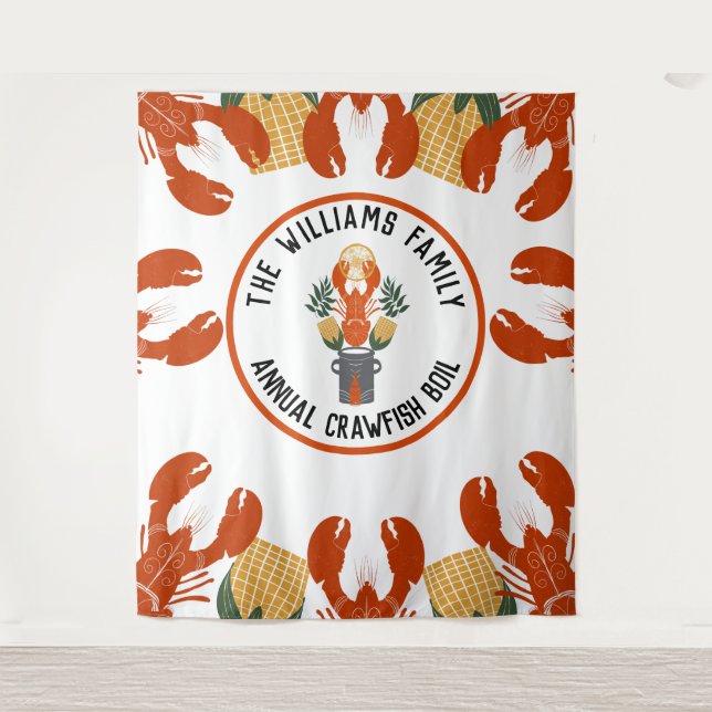 Hintergrund des Crawfish Boil Party - Foto-Stand Wandteppich (Vorderseite)