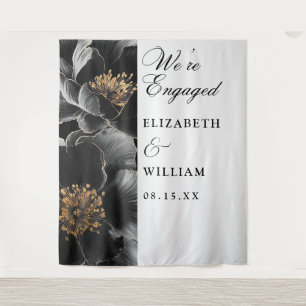 Hintergrund des eleganten Fotos der floralen Engag Wandteppich