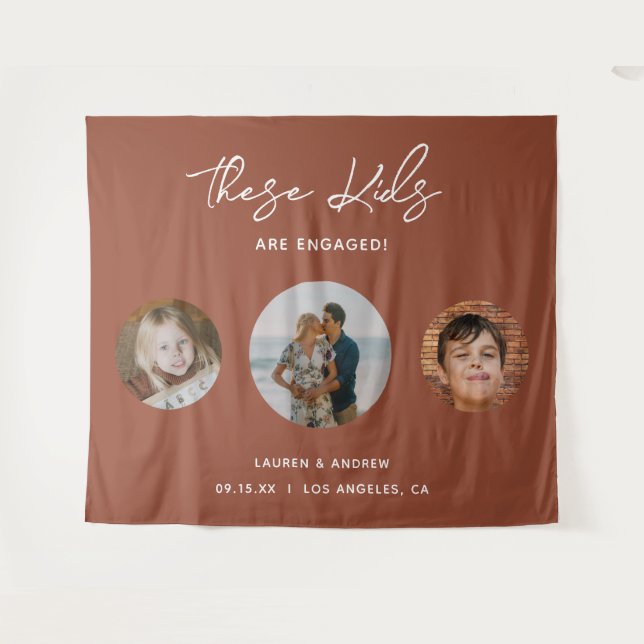 Hintergrund des Engagements für Terrakotta-Kalligr Wandteppich (Vorderseite (Horizontal))