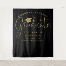 Hintergrund des Fotos der Black and Gold Graduatio