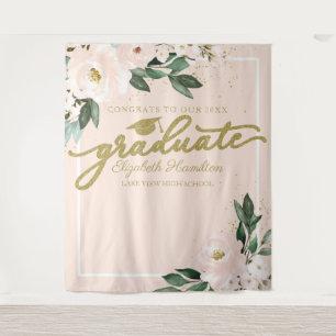Hintergrund des Fotos der rosa blüten Blütenstuhlp Wandteppich