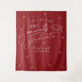 Hintergrund des Fotos für den Retro-Abschluss in R Wandteppich