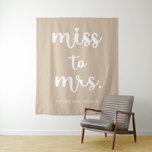 Hintergrund des Fotos "Miss an Mrs. Name" Wandteppich (Beispiel)