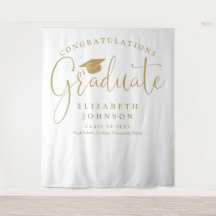 Hintergrund des Fotos moderner Gold Script Graduat
