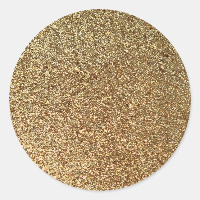 Hintergrund des goldenen Glitzer Runder Aufkleber (Vorderseite)