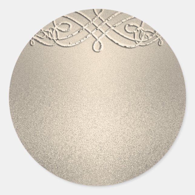 Hintergrund des Goldschimmer-Glitzer Runder Aufkleber (Vorderseite)