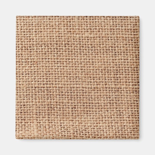 Hintergrund des hellbraunen Burlap-Sacks Magnet (Vorne)