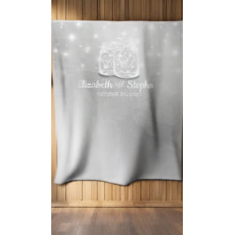 Hintergrund des Hochzeitskabinetts Chic Mason Jars Wandteppich