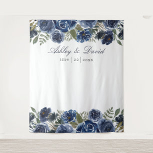 Hintergrund des Hochzeitskabinetts für Navy Blue F Wandteppich