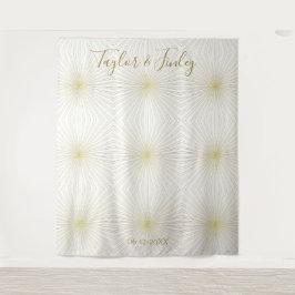 Hintergrund des Hochzeitskabinetts Weißer Deko Wandteppich