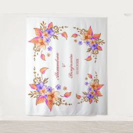 Hintergrund des Hochzeitungs-Fotos für Wasserfarbe Wandteppich