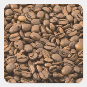 Hintergrund des Kaffees Quadratischer Aufkleber
